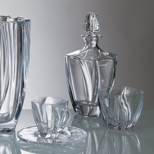 Buy And Send Bohemia Neptune Crystal Decanter Set with 6 Neptune Glasses